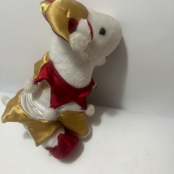 Target Mascot BULLSEYE the DOG Plush Toy in Red & Gold Jester Outfit Colorful - Picture 5 of 6